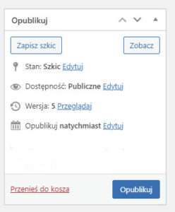publikowanie wpisu